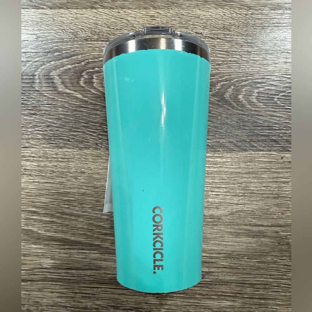 Corkcicle 16 oz. Insulated Tumbler  Mint Color & Clear Lid, Stainless‎ Steel